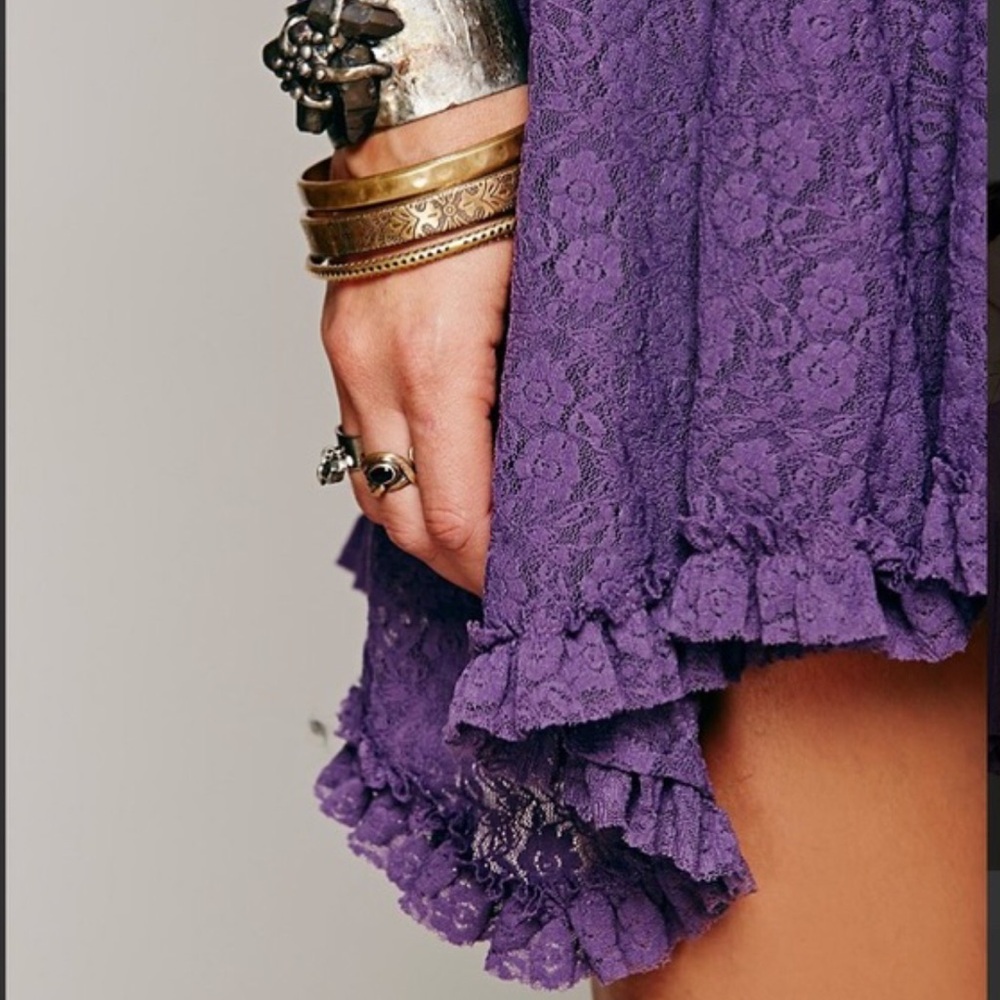 Free People Intimately Lace Long Sleeve Dress